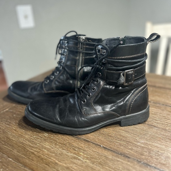 Aston Grey Black Rockcastle 2 distressed boots size 8 main image 5